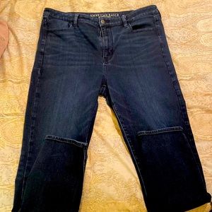 American Eagle super high rise jeggings dark wash